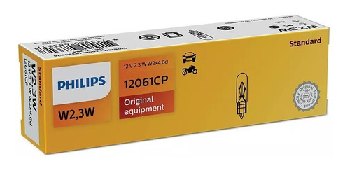 Philips Lampara 12v W2,3w X10 Unidades 12061