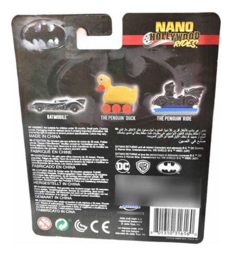 Set 3 Vehículos Nano Batman Hollywood Rides Dc 294k