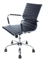 Comprar Cadeira Diretor Charles Eames Esteirinha Couro Pu 11d Cor Preto Material do estofamento Material Sintético