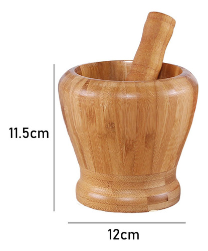 Gtx Juego De Mortero Y Mortero De Madera Para Cocina, L