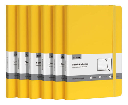 Comix Paquete De 6 Cuadernos Rayados, 240 Paginas, 5.4 X 8.1