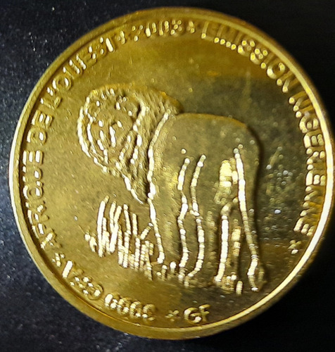 Moneda Niger 3000 Cfa 2003b- Leon Y Elefante - Peso 9.93 Gr 