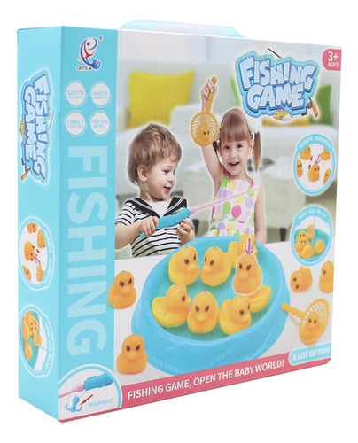 Juego De Pescar Infantil Patitos Con Caña Iman Pescamagic