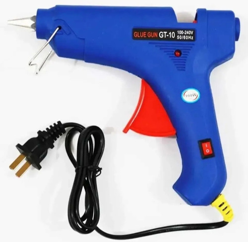 Pistola Eléctrica Silicona De 100w Color Azul 