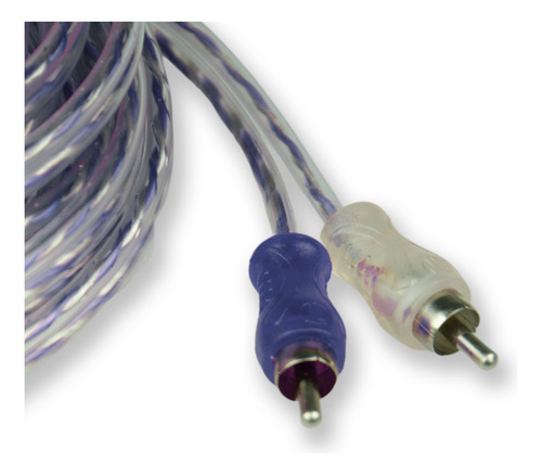 Cabo Svart Rca Transparente 4mm 5m Revestido Tech One Em Pvc