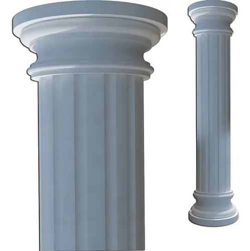 Columna Decorativa Estilo Meandro 100 Cm – Pedestal De Mármol Pintado A Mano, Estilo Griego Barroco, Multifuncional