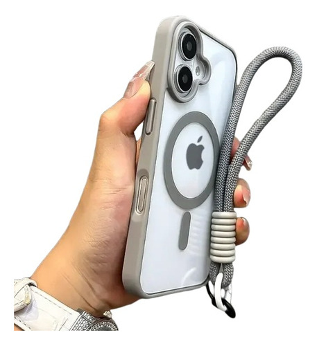 Funda Para iPhone Magsafe De Transparente Uso Rudo Con Correas
