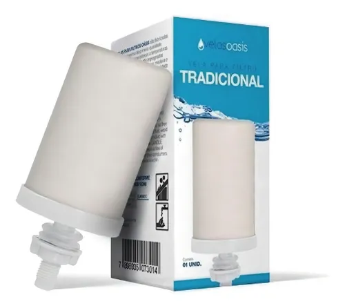 Vela Oasis Para Filtro De Barro Tradicional - Branca