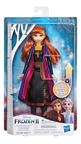 Muñeca Colección Frozen 2 Princesa Anna Vestido Luz Hasbro
