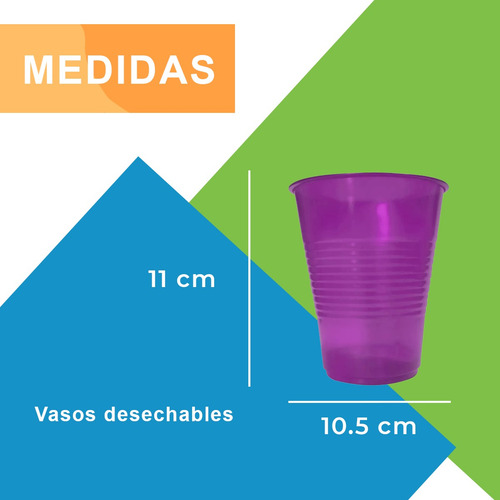 Vasos Desechables Primo Neón 470 Ml 120 Pzas