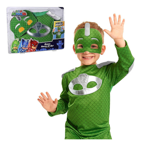 Set De Disfraz Turbo Blast Gekko De Pj Masks Con Mascara ...