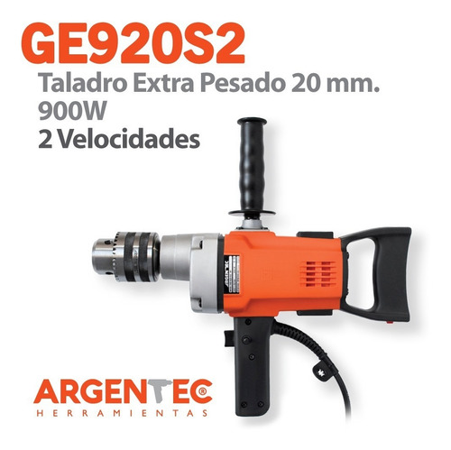 Imagen 2 de 4 de Taladro Extra Pesado 20 Mm. Argentec Ge920s2