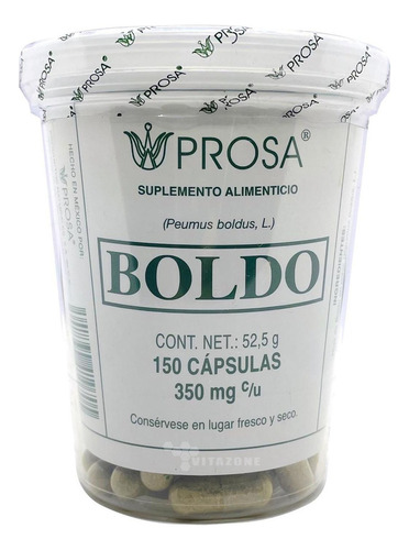 Boldo Prosa 150 Cápsulas De 350 Mg Sabor Sin sabor