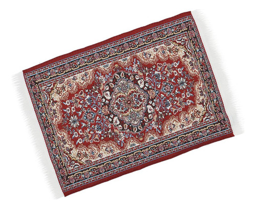 3 Alfombra Miniatura Dollhouse Rojo