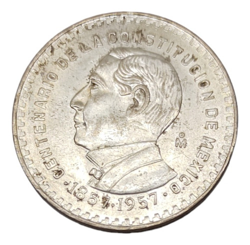 Moneda $1 Peso Benito Juárez Ley 100 Año 1959  Excelente