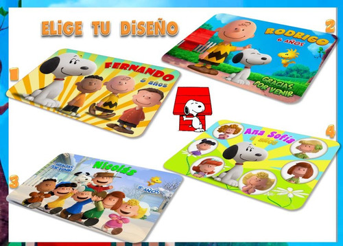 10 Manteles Snoopy Charlie Brown Personalizados Fiesta
