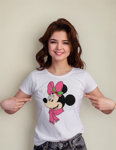 Playera Dama Navidad Dn Minnie Mouse P1063