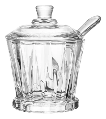 comprar Açucareiro Cu002F Tampa E Colher Radial Cristal Lyor 220382 Cor Cor Incolor