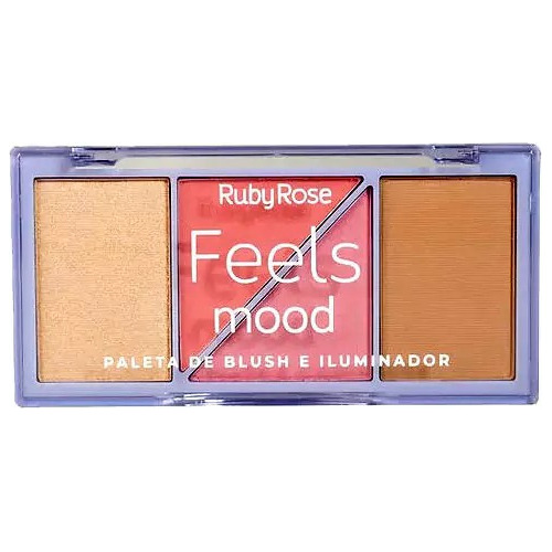 Paleta De Rubor E Iluminador Feels Mood Ruby Rose Original