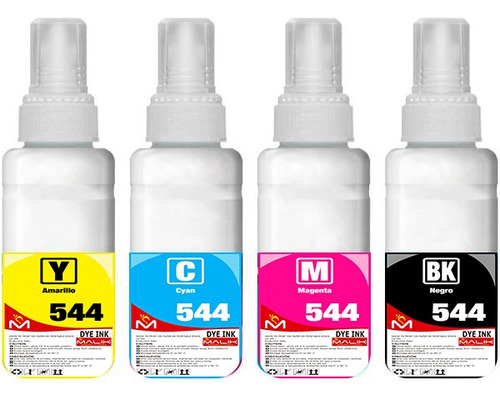 Pack 4 Tintas Para Epson Ecotank T544 L3210 L3250