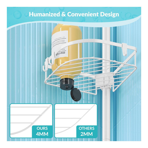 Timiano Shower Caddy Tension Pole, Ducha Caddy 4