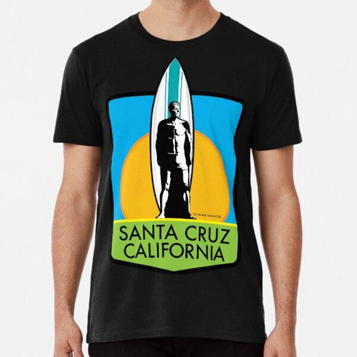 Remera Santa Cruz Surfer Estatua Sunset Surf City Lite Algod