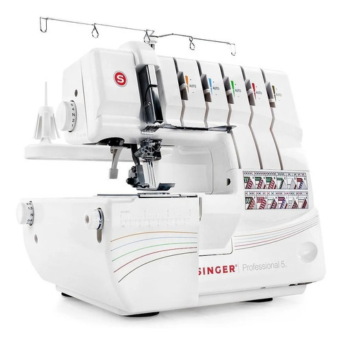 Máquina de filetes Singer 14t968dc White Safety Collarin Stitch 110v