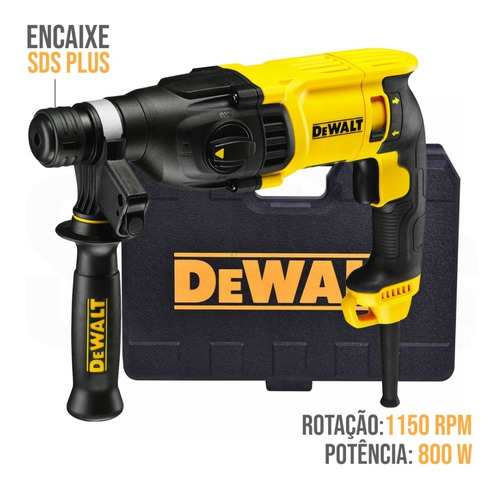 Martelete Combinado Sds 800w 2,9j D25133k Dewalt