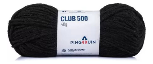 Kit Lã Club Paramount  40g Pacote Com 5 Novelo Club Preto