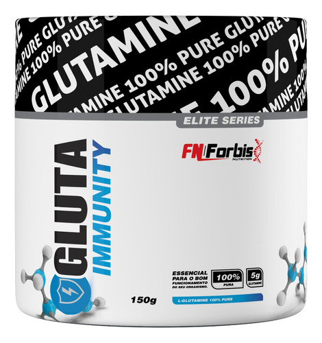 Gluta Immunity Fn Forbis  Glutamine 150g Suplemento Em Pó Sabor Sem Sabor