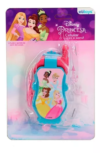 Celular Brinquedo Flip Princesa Disney Rosa Azul, Lojas Torra