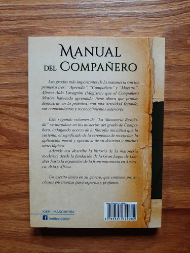 Manual Del Compañero La Masonería Revelada Kier