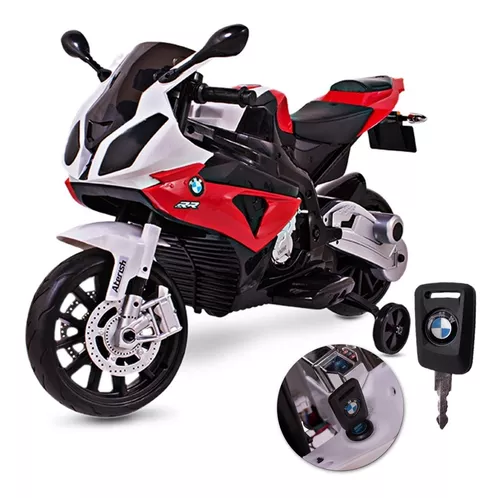 Moto Elétrica Infantil Bmw Esportiva Vermelho E Preto 12v