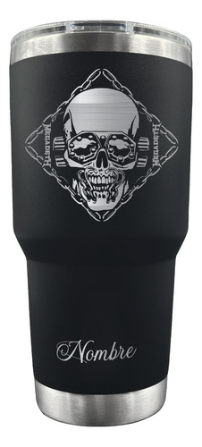 Vaso Térmico Termo 30 Oz Megadeth Heavy Metal Mod. 1 G Láser