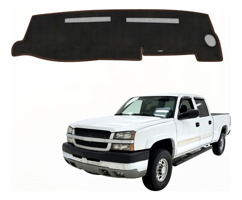 Cubretablero Autorog Para Chevrolet Pick-up 2002 Bordado Negro-café Cg6-ch/gc06b