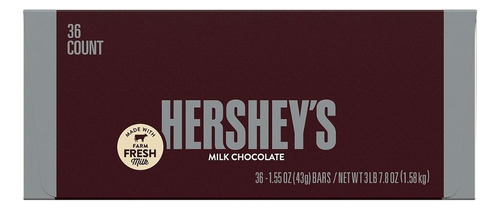 Hershey's Milk Chocolate 36 Barras De 43grs