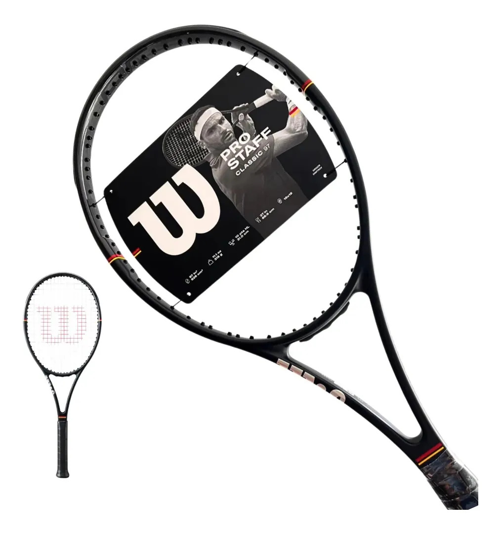 Raquete De Tênis Wilson Pro Staff Grip L2 (4 1/4 ) - Preto