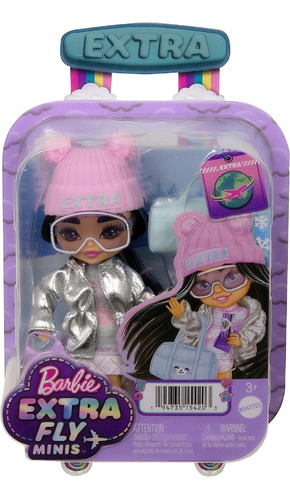 Barbie Muñeca Extra Fly Minis Viaje Con Moda Invierno Hpb20