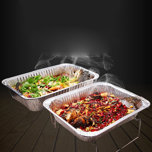 Bandeja De Papel De Aluminio Desechable Para Llevar De 10 Un