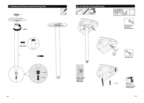 Imagen 9 de 10 de Soporte Proyector Techo 2en1 Universal 360° 40 Cm 10 Kg Htec