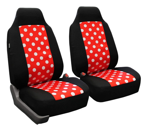 Fh Group Juego Funda Asiento Delantero Automovil Tela Roja 1