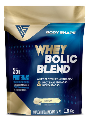Whey Protein Bolic Refil 1.8kg - Body Shape Baunilha
