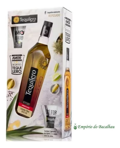 Tequilero Del Leste Reposado - 750 Ml + 2 Copos De Shot