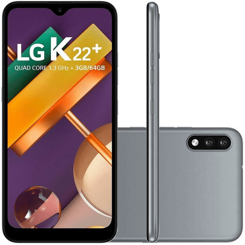 Smartphone LG K22 Plus Tela 6,2 64gb 3gb Ram Android Titânio