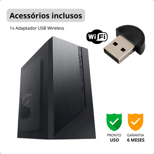 Computador Pc Barato Intel I5 8a 16gb Ddr4 Ssd 240gb + Wifi