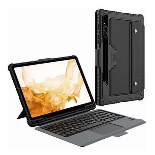 Case C/ Teclado Bluetooth @ Galaxy Tab S7 T870 T875 Negro