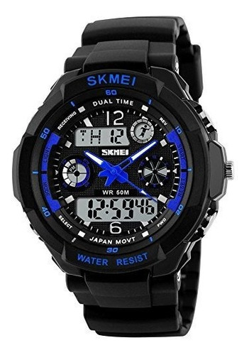 Fanmis Unisex Reloj Deportivo Multifunción Luz Led Verde Ana