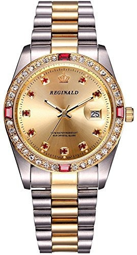 Reginald Reloj Unisex Con Manecillas Luminosas Zafiro De Oro