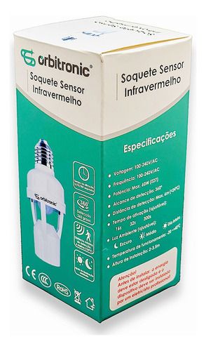 Kit 03 Sensor De Presença Lâmpada Soquete E27 Bocal Fotocelu