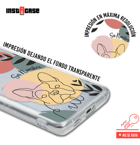 Funda Para Zte Para Mujer Bulldog Francés Minimal Con Nombre